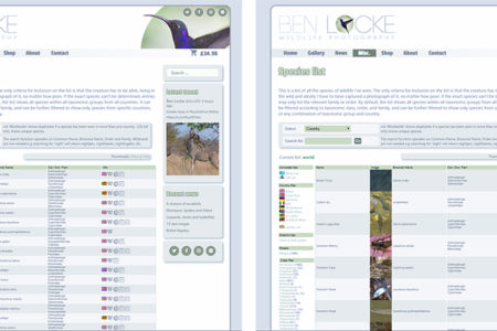 Species List tweak